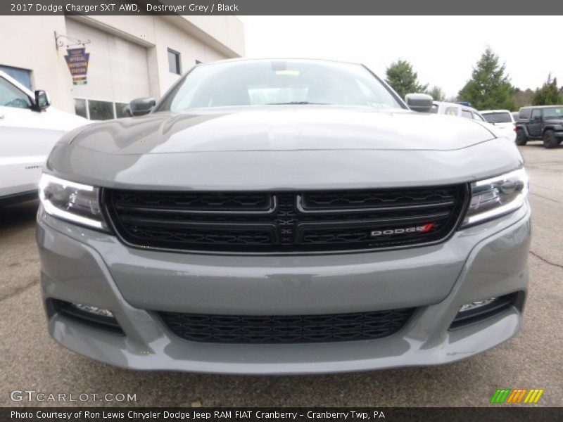Destroyer Grey / Black 2017 Dodge Charger SXT AWD