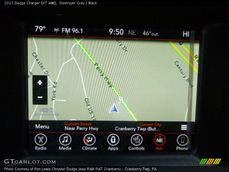 Destroyer Grey / Black 2017 Dodge Charger SXT AWD