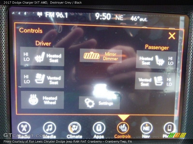 Destroyer Grey / Black 2017 Dodge Charger SXT AWD