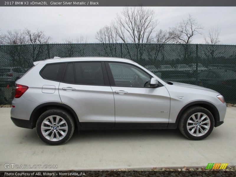Glacier Silver Metallic / Black 2017 BMW X3 xDrive28i