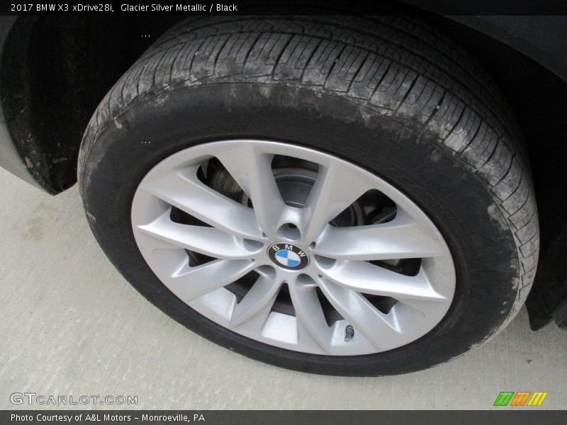 Glacier Silver Metallic / Black 2017 BMW X3 xDrive28i