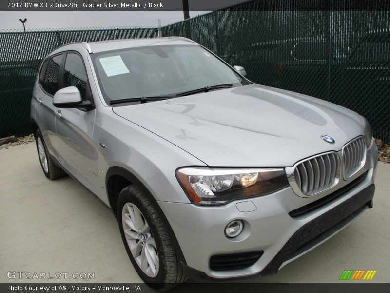 Glacier Silver Metallic / Black 2017 BMW X3 xDrive28i