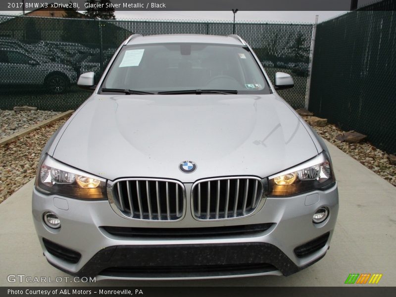 Glacier Silver Metallic / Black 2017 BMW X3 xDrive28i
