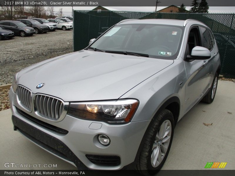 Glacier Silver Metallic / Black 2017 BMW X3 xDrive28i
