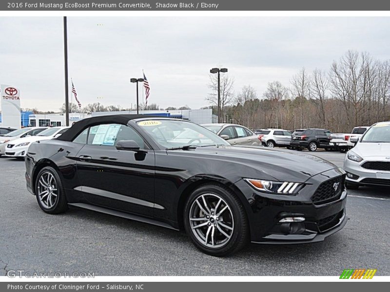 Shadow Black / Ebony 2016 Ford Mustang EcoBoost Premium Convertible