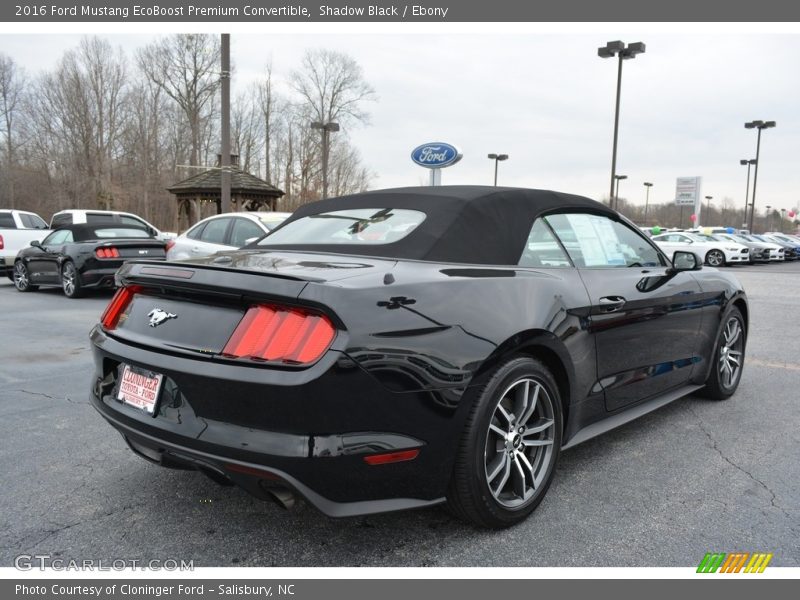 Shadow Black / Ebony 2016 Ford Mustang EcoBoost Premium Convertible
