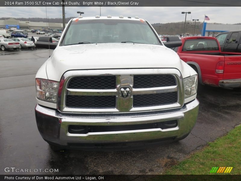 Bright White / Black/Diesel Gray 2014 Ram 3500 SLT Crew Cab 4x4 Dually