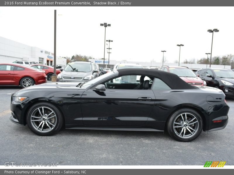 Shadow Black / Ebony 2016 Ford Mustang EcoBoost Premium Convertible