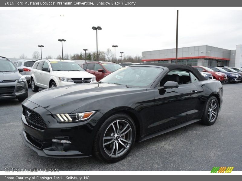 Shadow Black / Ebony 2016 Ford Mustang EcoBoost Premium Convertible