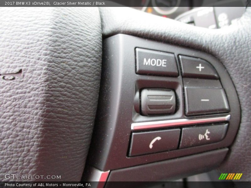 Glacier Silver Metallic / Black 2017 BMW X3 xDrive28i