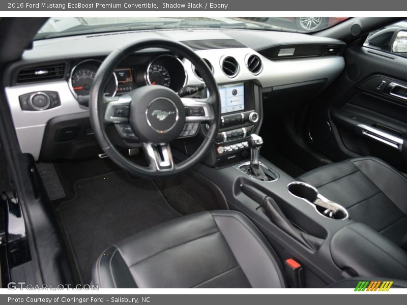 Shadow Black / Ebony 2016 Ford Mustang EcoBoost Premium Convertible