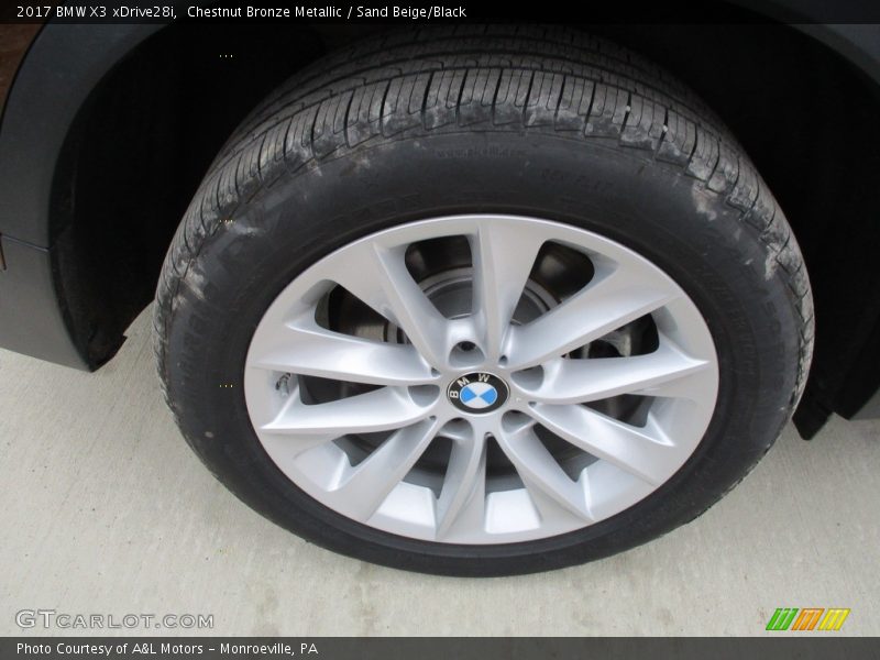 Chestnut Bronze Metallic / Sand Beige/Black 2017 BMW X3 xDrive28i