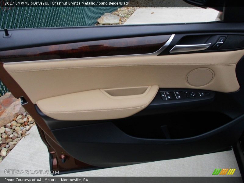 Chestnut Bronze Metallic / Sand Beige/Black 2017 BMW X3 xDrive28i