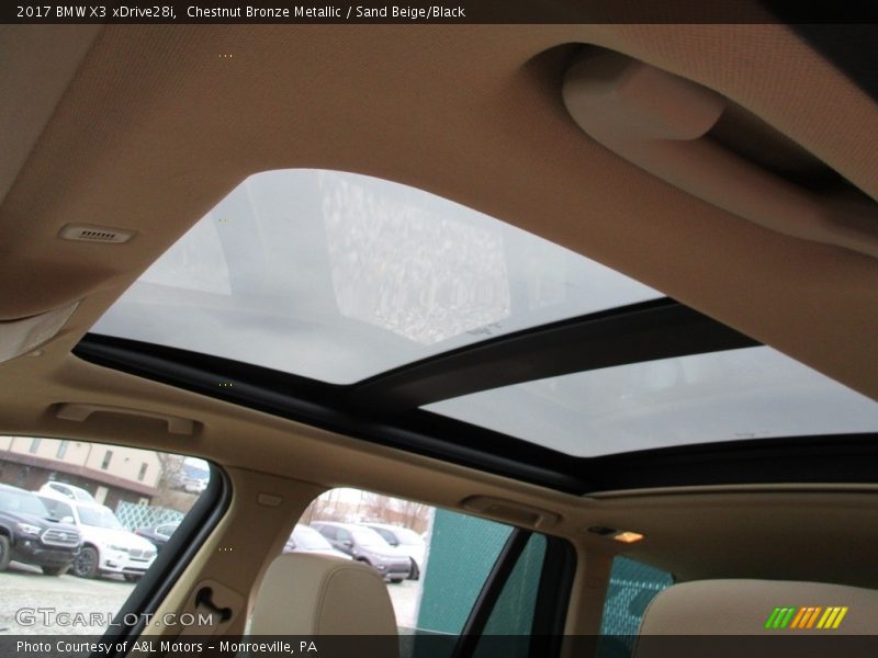 Chestnut Bronze Metallic / Sand Beige/Black 2017 BMW X3 xDrive28i