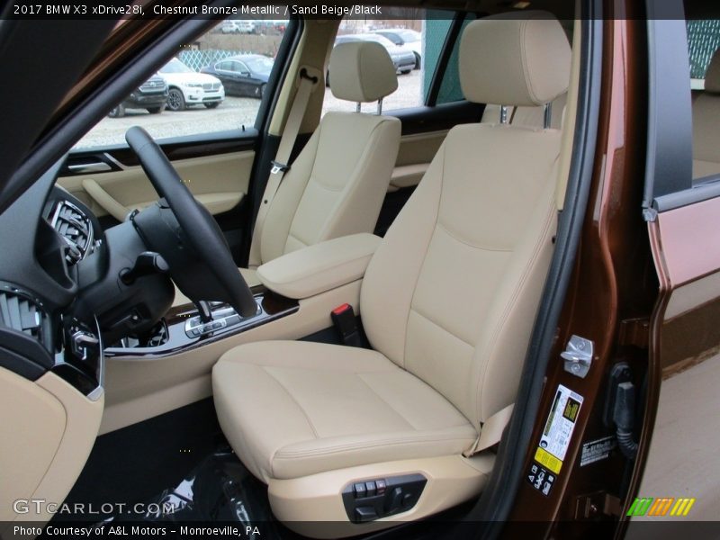 Chestnut Bronze Metallic / Sand Beige/Black 2017 BMW X3 xDrive28i