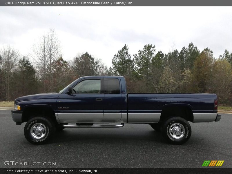 Patriot Blue Pearl / Camel/Tan 2001 Dodge Ram 2500 SLT Quad Cab 4x4
