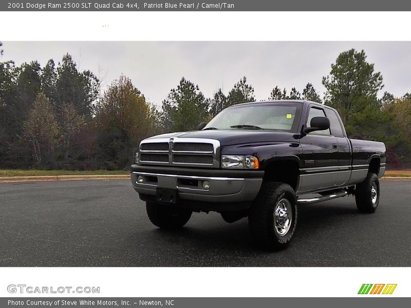 Patriot Blue Pearl / Camel/Tan 2001 Dodge Ram 2500 SLT Quad Cab 4x4