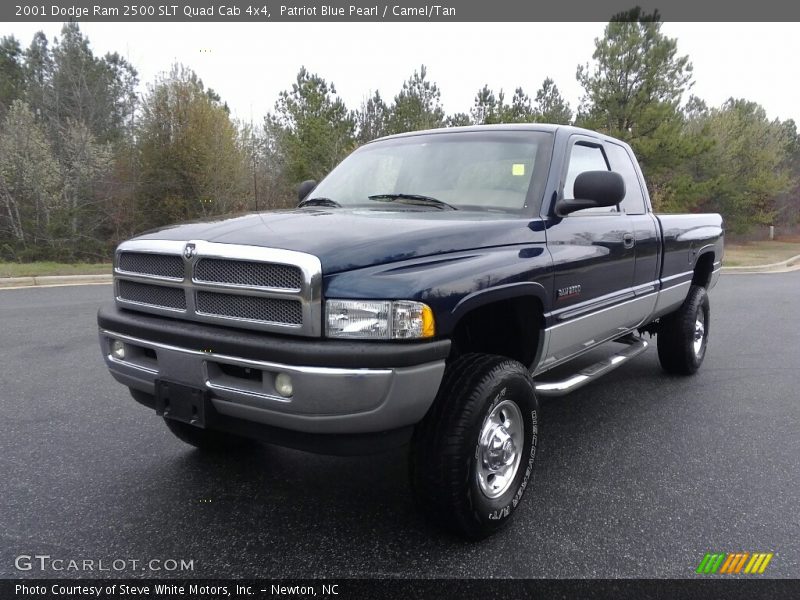 Patriot Blue Pearl / Camel/Tan 2001 Dodge Ram 2500 SLT Quad Cab 4x4