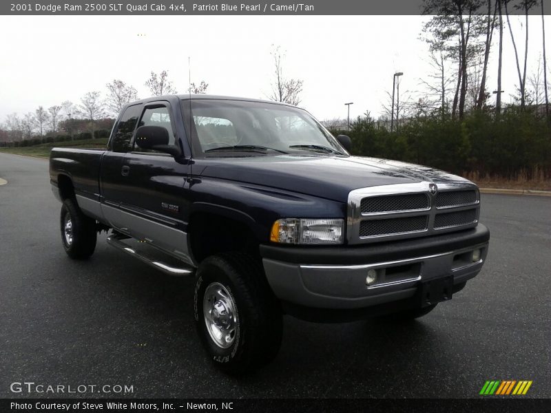 Patriot Blue Pearl / Camel/Tan 2001 Dodge Ram 2500 SLT Quad Cab 4x4
