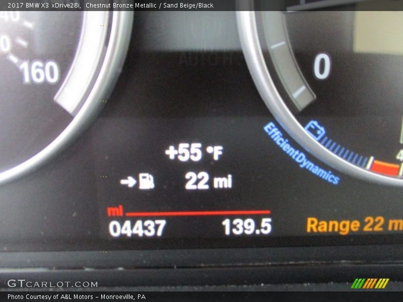 Chestnut Bronze Metallic / Sand Beige/Black 2017 BMW X3 xDrive28i