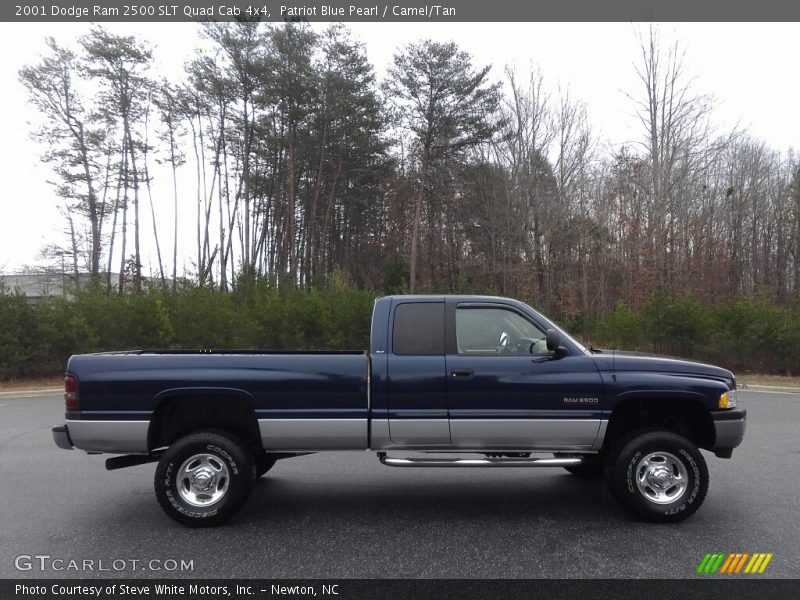 Patriot Blue Pearl / Camel/Tan 2001 Dodge Ram 2500 SLT Quad Cab 4x4