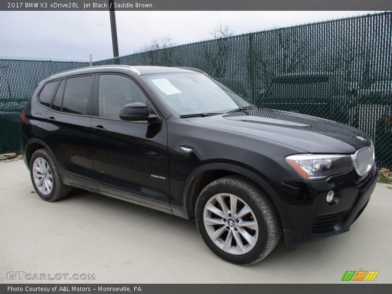 Jet Black / Saddle Brown 2017 BMW X3 xDrive28i