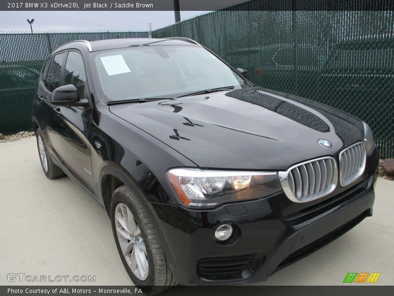 Jet Black / Saddle Brown 2017 BMW X3 xDrive28i