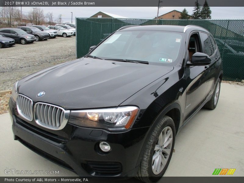 Jet Black / Saddle Brown 2017 BMW X3 xDrive28i