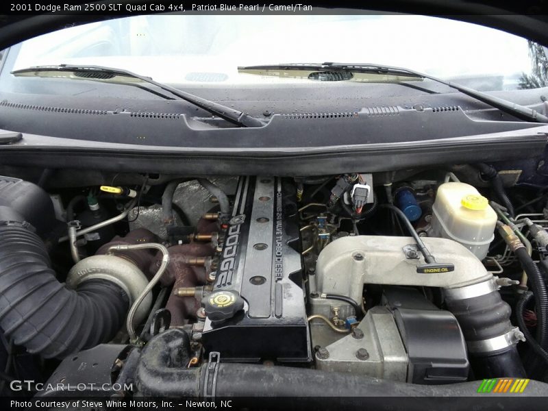 Patriot Blue Pearl / Camel/Tan 2001 Dodge Ram 2500 SLT Quad Cab 4x4