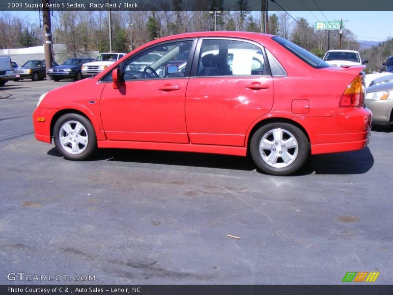 Racy Red / Black 2003 Suzuki Aerio S Sedan