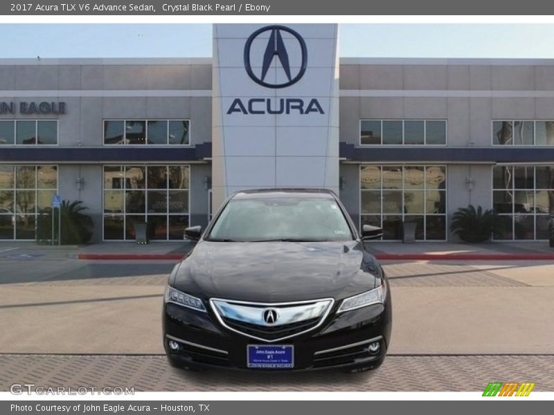 Crystal Black Pearl / Ebony 2017 Acura TLX V6 Advance Sedan