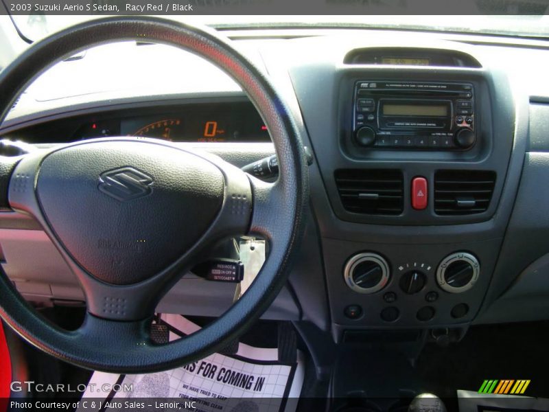 Racy Red / Black 2003 Suzuki Aerio S Sedan