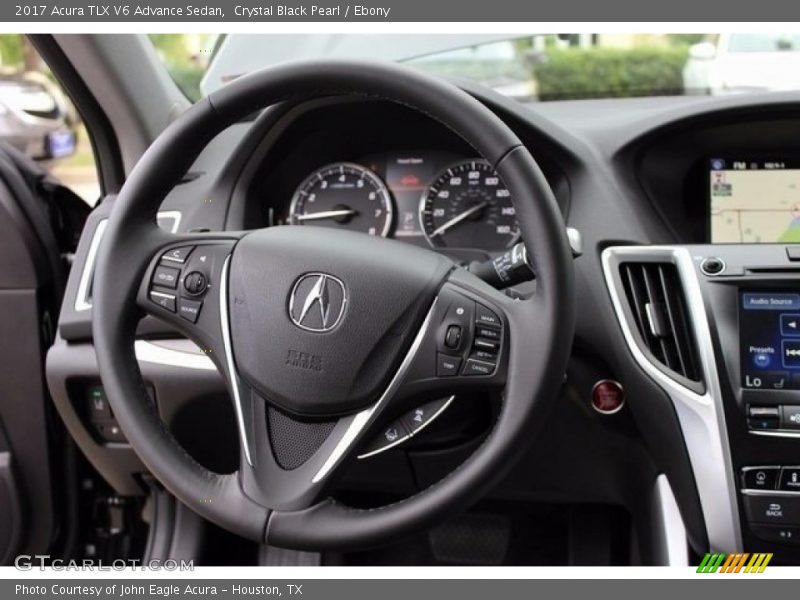 Crystal Black Pearl / Ebony 2017 Acura TLX V6 Advance Sedan