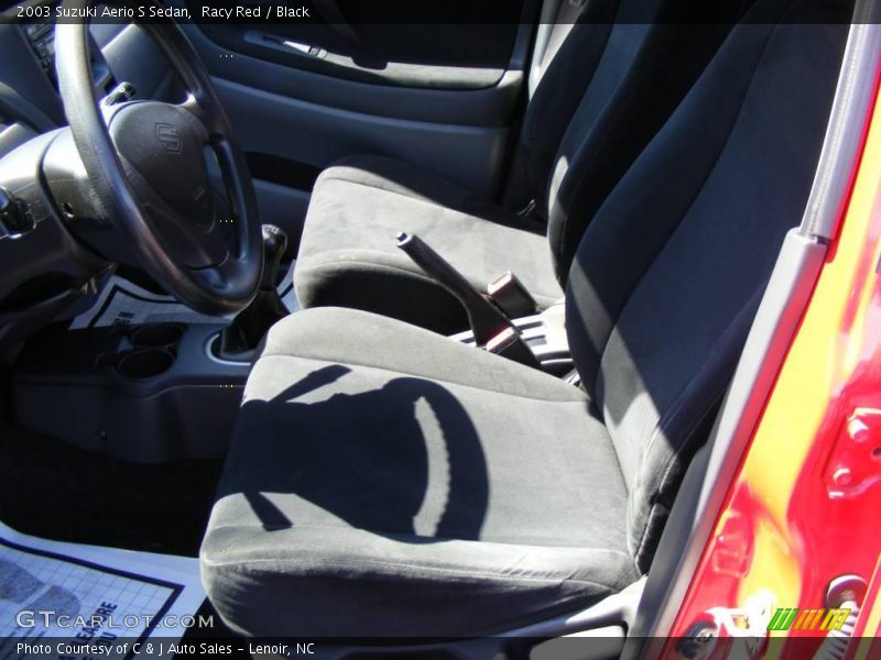 Racy Red / Black 2003 Suzuki Aerio S Sedan