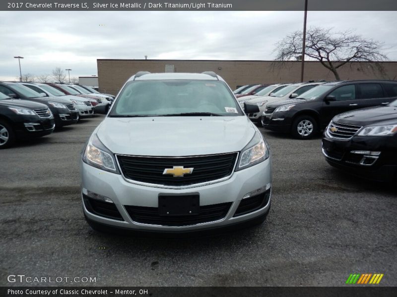 Silver Ice Metallic / Dark Titanium/Light Titanium 2017 Chevrolet Traverse LS