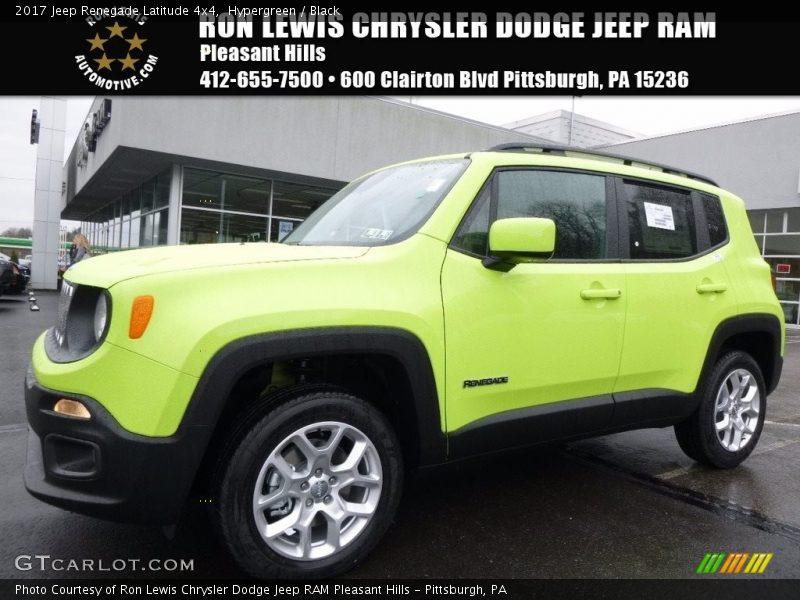 Hypergreen / Black 2017 Jeep Renegade Latitude 4x4