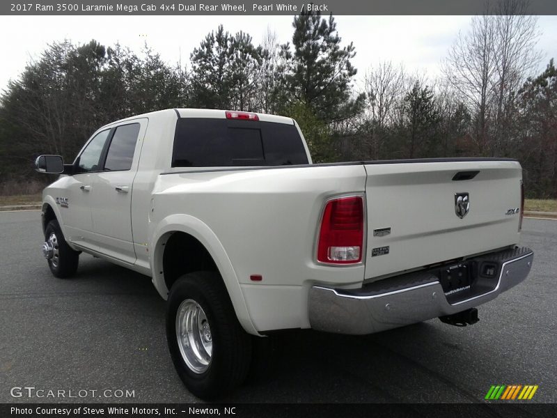 Pearl White / Black 2017 Ram 3500 Laramie Mega Cab 4x4 Dual Rear Wheel