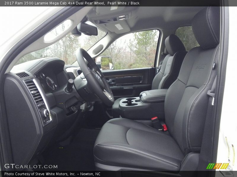 Pearl White / Black 2017 Ram 3500 Laramie Mega Cab 4x4 Dual Rear Wheel