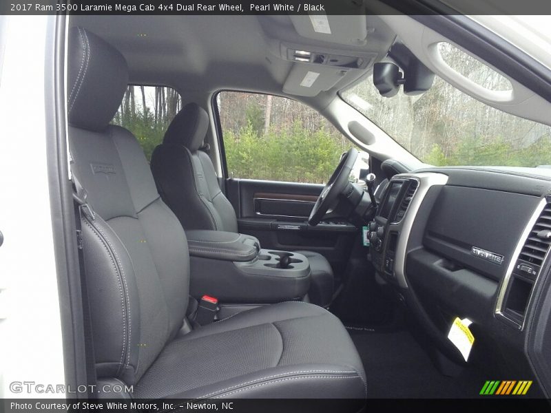 Pearl White / Black 2017 Ram 3500 Laramie Mega Cab 4x4 Dual Rear Wheel