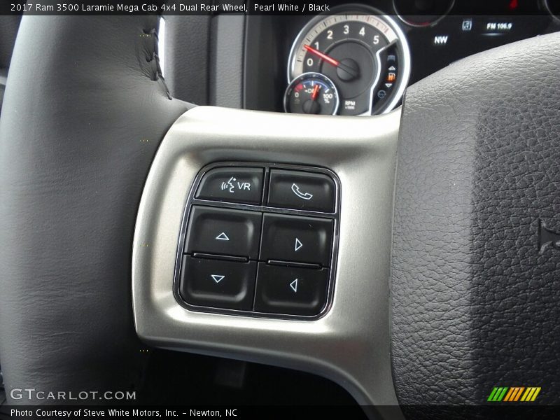 Pearl White / Black 2017 Ram 3500 Laramie Mega Cab 4x4 Dual Rear Wheel