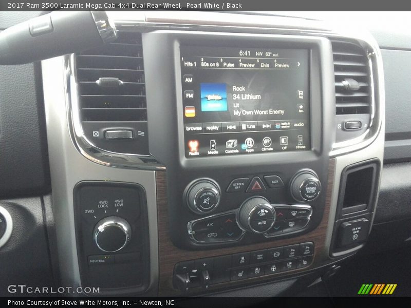 Pearl White / Black 2017 Ram 3500 Laramie Mega Cab 4x4 Dual Rear Wheel