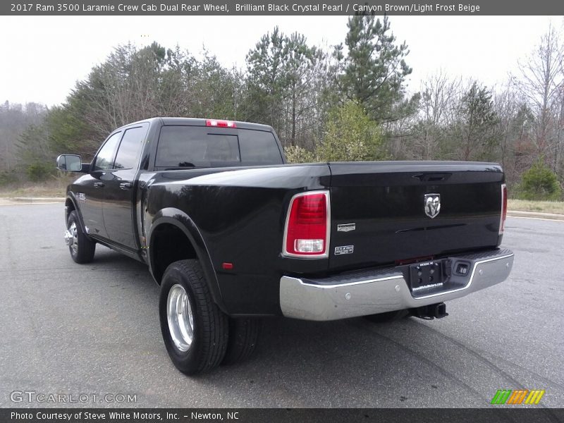 Brilliant Black Crystal Pearl / Canyon Brown/Light Frost Beige 2017 Ram 3500 Laramie Crew Cab Dual Rear Wheel