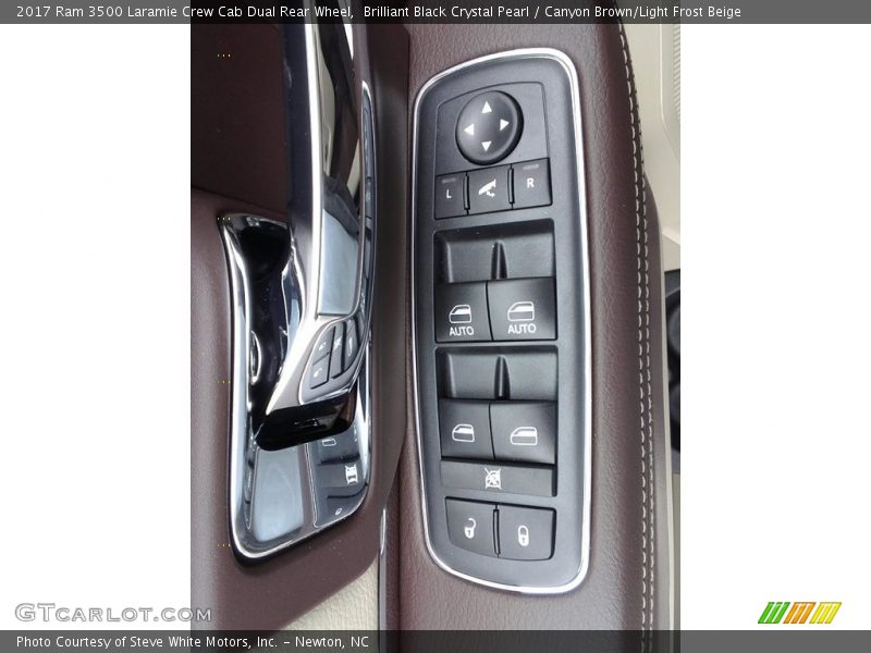 Brilliant Black Crystal Pearl / Canyon Brown/Light Frost Beige 2017 Ram 3500 Laramie Crew Cab Dual Rear Wheel