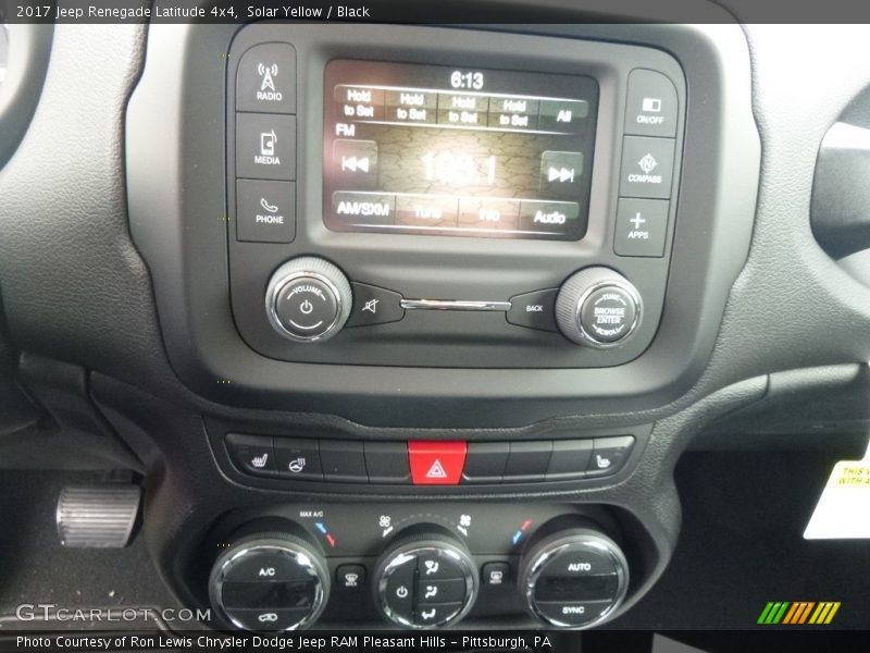 Solar Yellow / Black 2017 Jeep Renegade Latitude 4x4