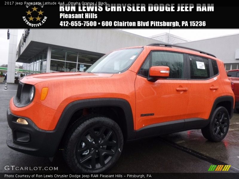 Omaha Orange / Black 2017 Jeep Renegade Latitude 4x4