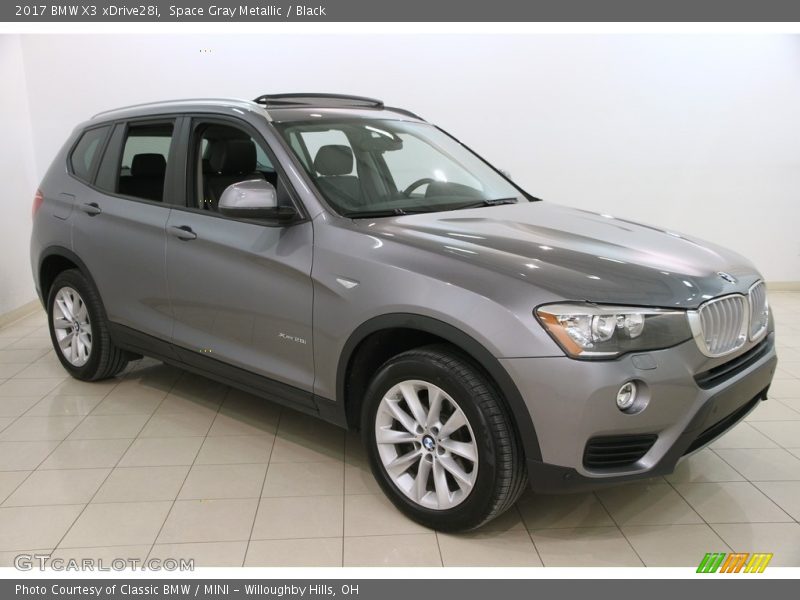 Space Gray Metallic / Black 2017 BMW X3 xDrive28i