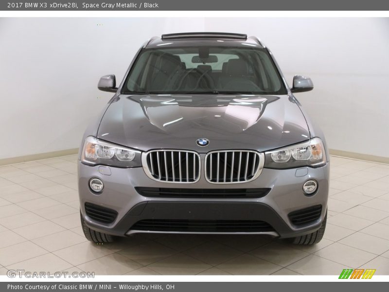Space Gray Metallic / Black 2017 BMW X3 xDrive28i