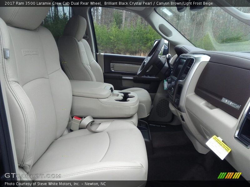Brilliant Black Crystal Pearl / Canyon Brown/Light Frost Beige 2017 Ram 3500 Laramie Crew Cab Dual Rear Wheel