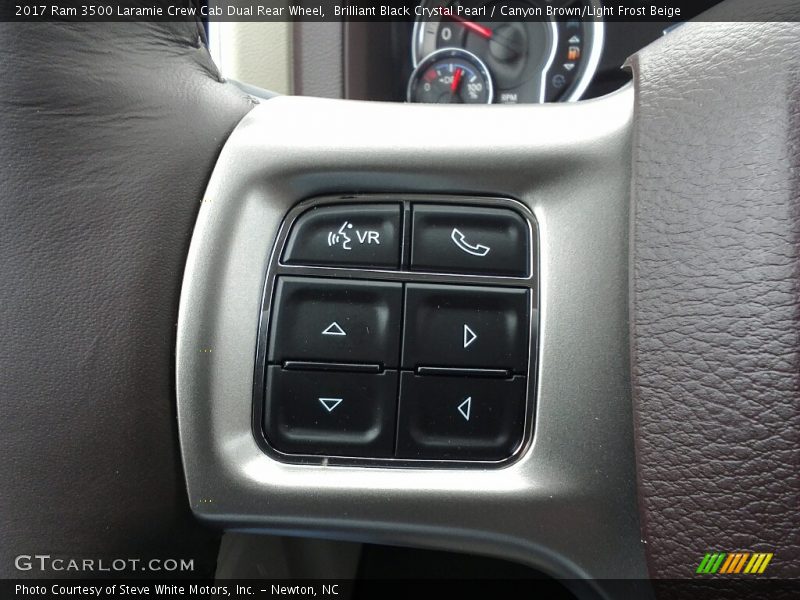 Brilliant Black Crystal Pearl / Canyon Brown/Light Frost Beige 2017 Ram 3500 Laramie Crew Cab Dual Rear Wheel