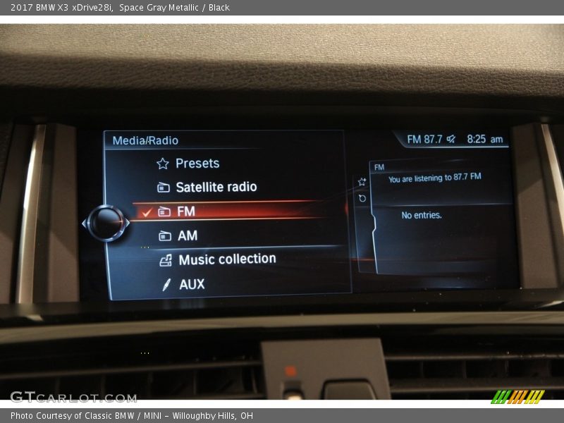 Space Gray Metallic / Black 2017 BMW X3 xDrive28i
